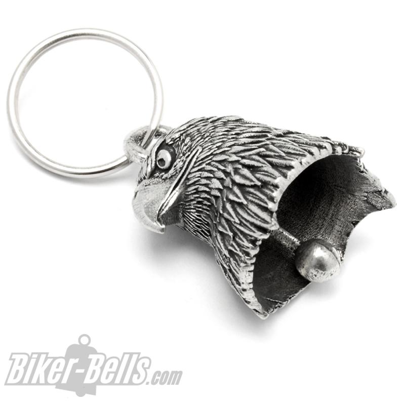 3D Eagle Head Biker Bell Motorcycle Lucky Bell Biker Gift Guardian Falcon